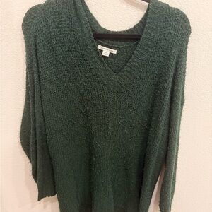 American Eagle Green V-Neck Sweater